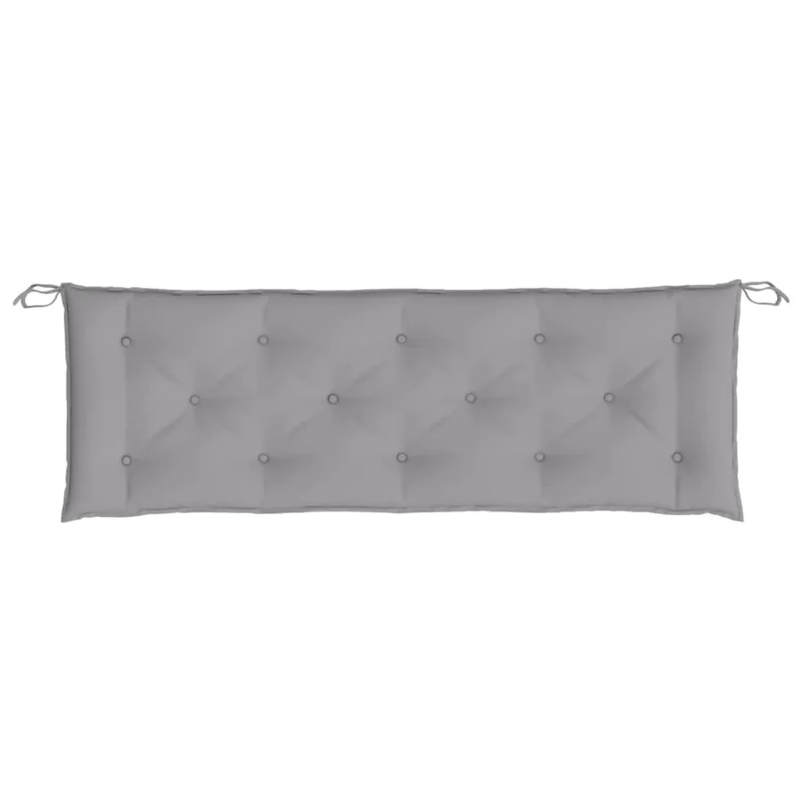 Coussin de banc de jardin gris 150x50x7 cm tissu oxford - 4