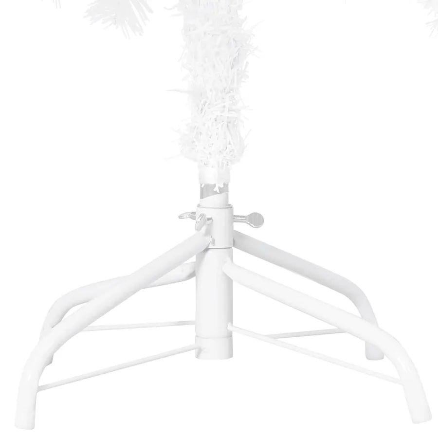 Arbre de Noël artificiel pré-éclairé et boules blanc 120 cm PVC - 11