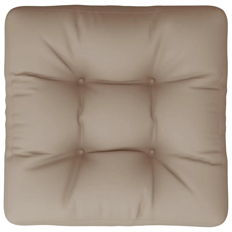 Coussin de palette taupe 60x61,5x10 cm tissu - 6