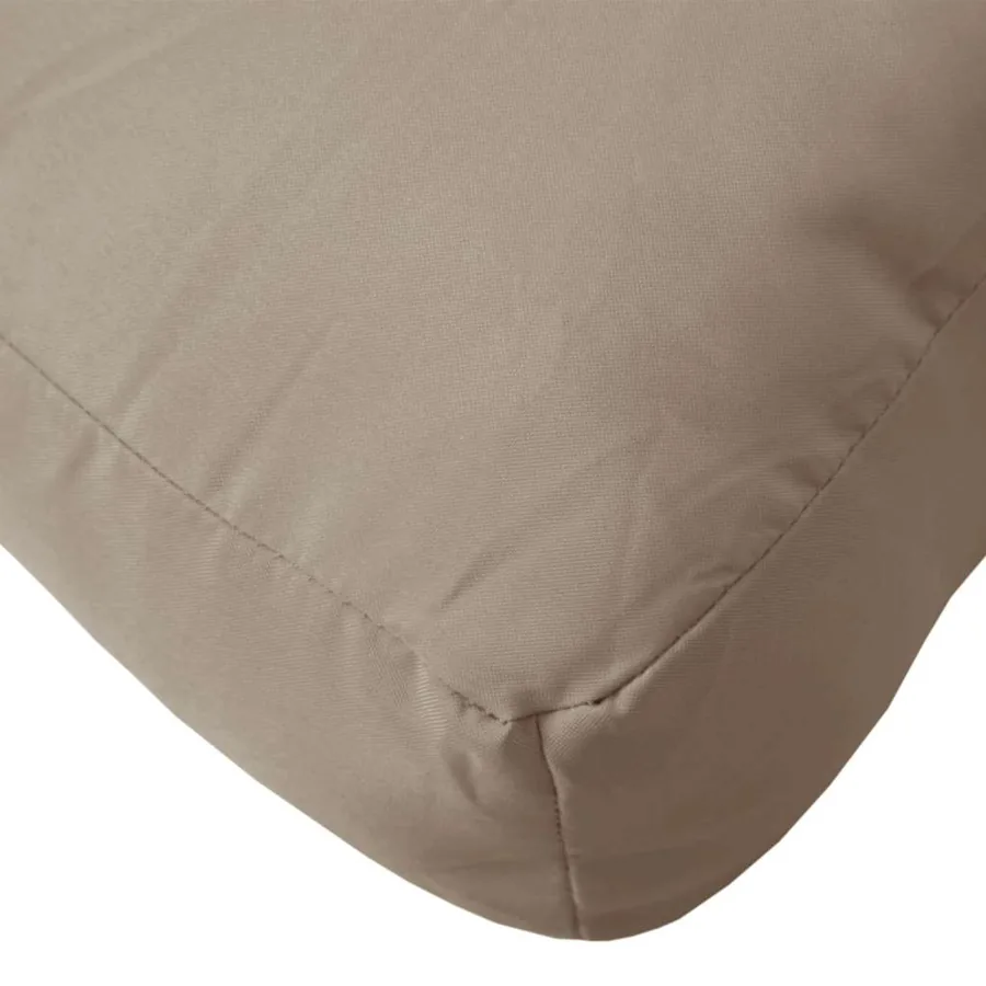 Coussin de palette taupe 60x61,5x10 cm tissu - 8
