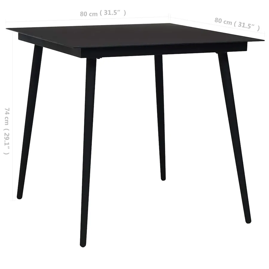 Ensemble à manger d'extérieur 3 pcs résine tressée et verre - 13
