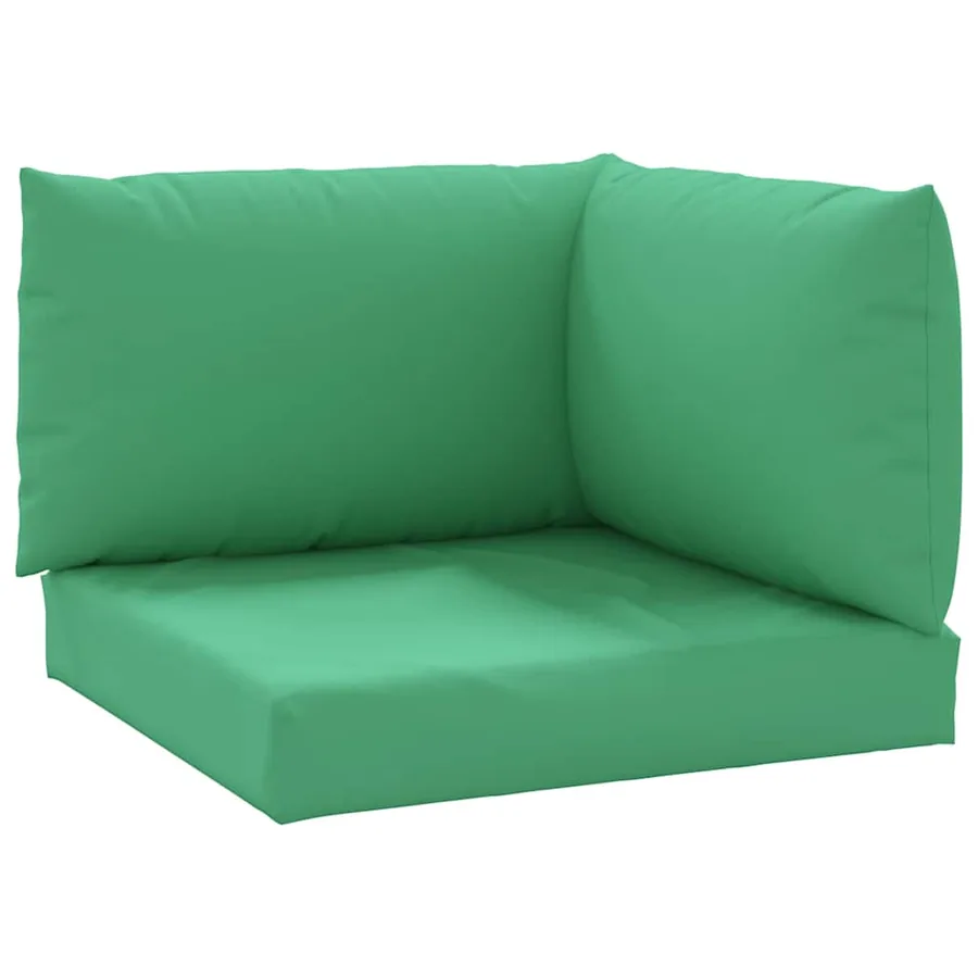 Coussins de palette lot de 3 vert tissu oxford - 2