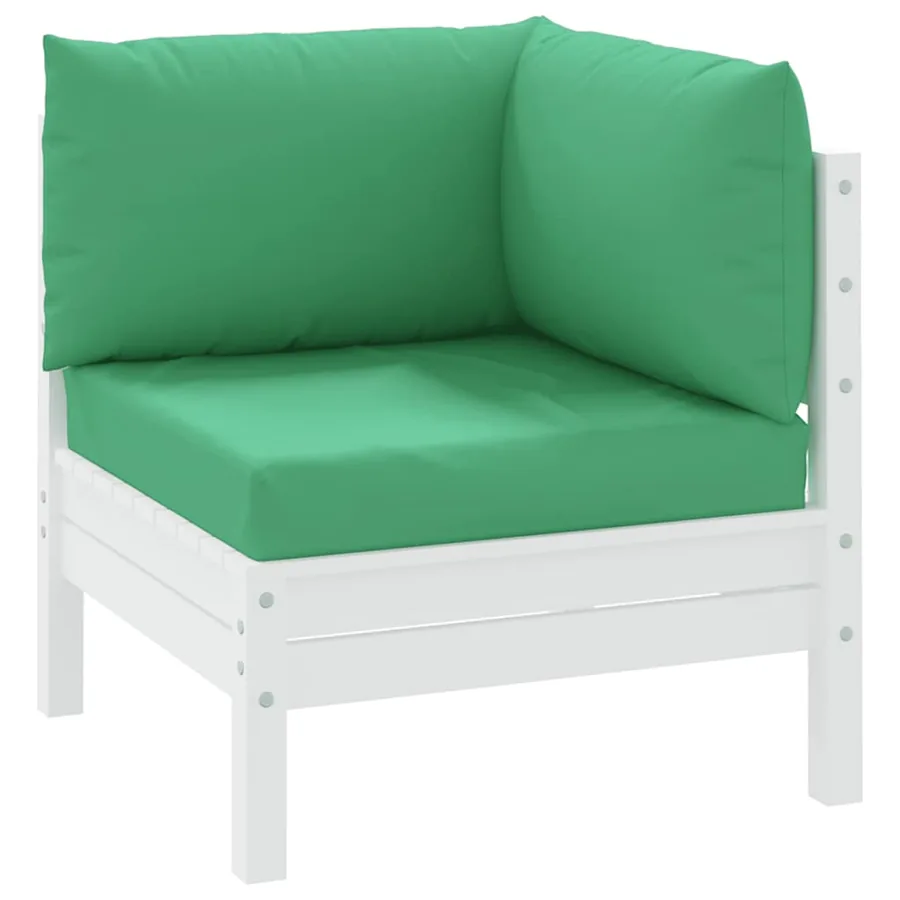 Coussins de palette lot de 3 vert tissu oxford - 3