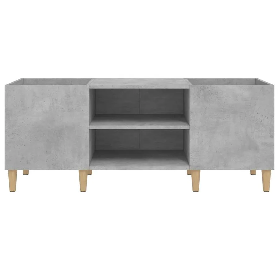 Armoire à disques gris béton 121x38x48 cm bois d'ingénierie - 5