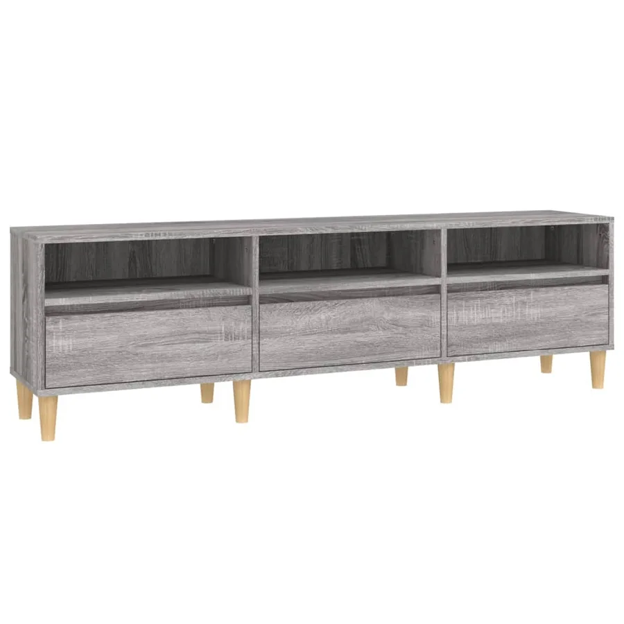Meuble TV Sonoma gris 150x30x44,5 cm bois d'ingénierie - 2