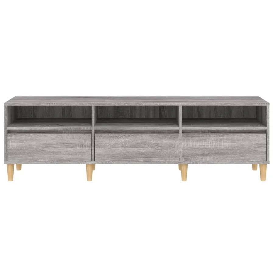 Meuble TV Sonoma gris 150x30x44,5 cm bois d'ingénierie - 6