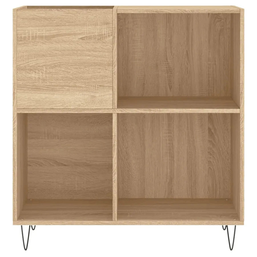 Armoire à disques chêne sonoma 84,5x38x89 cm bois d'ingénierie - 4