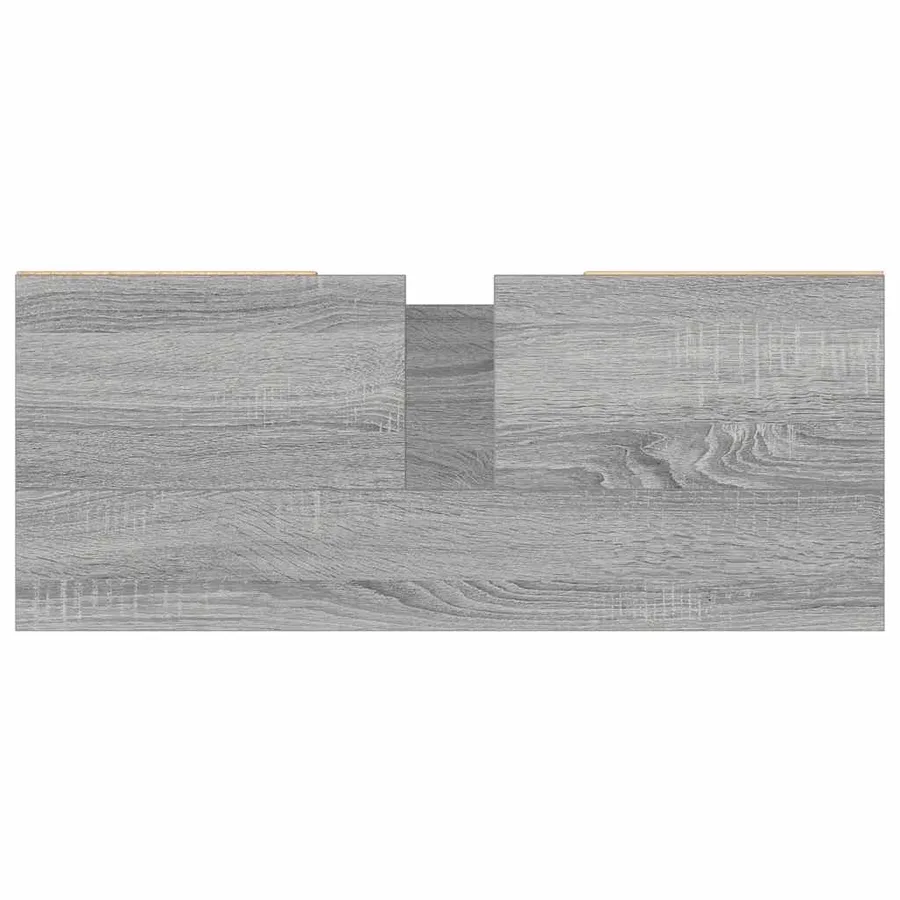 Armoire salle de bain sonoma gris 80x33x60 cm bois d'ingénierie - 8