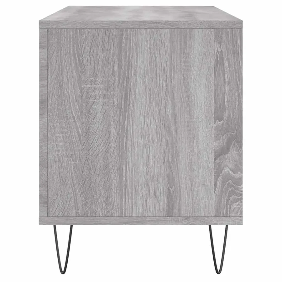 Armoire à disques sonoma gris 100x38x48 cm bois d'ingénierie - 5