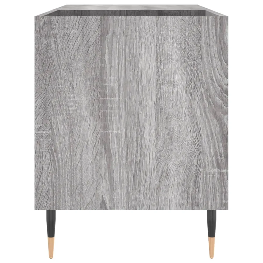 Armoire à disques sonoma gris 85x38x48 cm bois d'ingénierie - 5