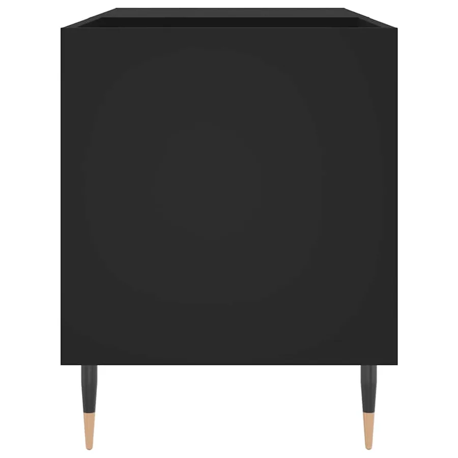 Armoire à disques noir 85x38x48 cm bois d'ingénierie - 5