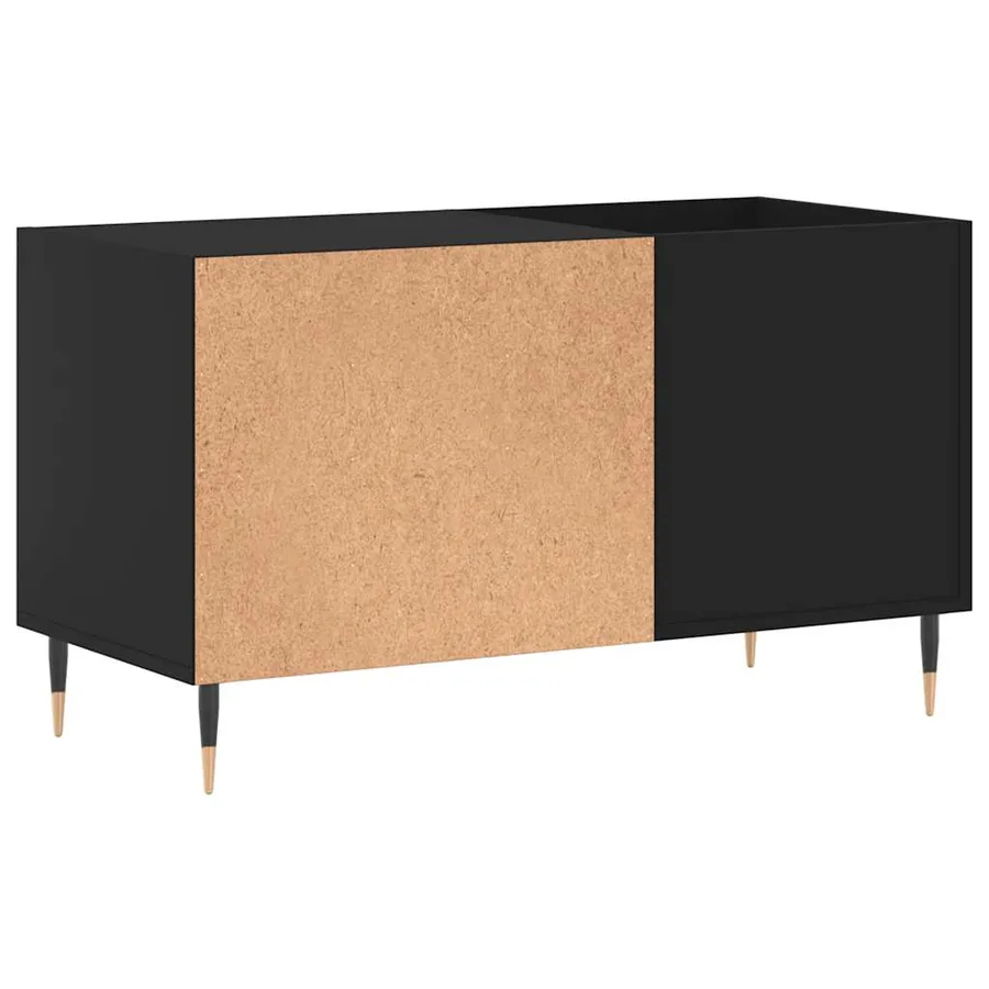 Armoire à disques noir 85x38x48 cm bois d'ingénierie - 6