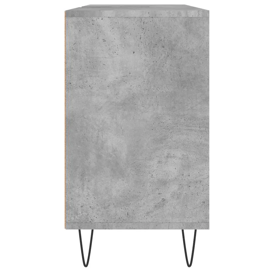 Armoire salle de bain gris béton 80x33x60cm bois d'ingénierie - 7