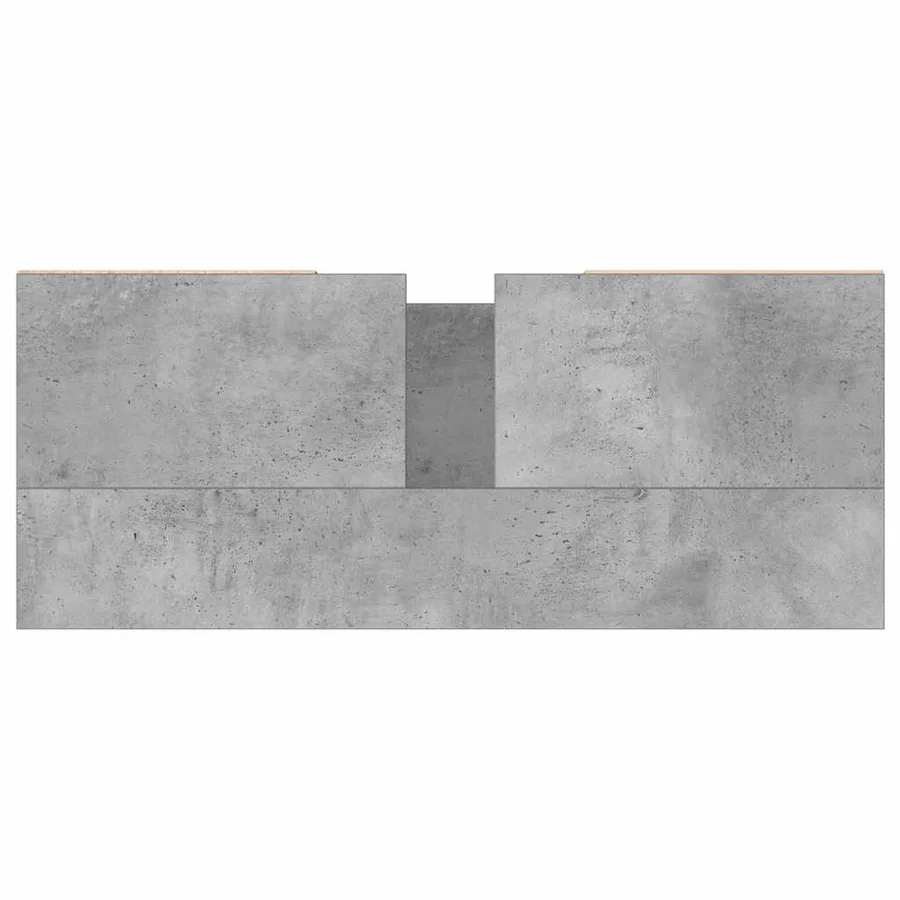 Armoire salle de bain gris béton 80x33x60cm bois d'ingénierie - 9