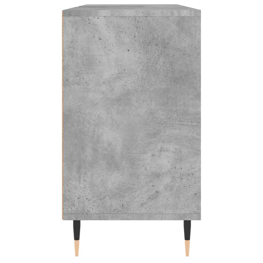 Armoire salle de bain gris béton 80x33x60cm bois d'ingénierie - 7