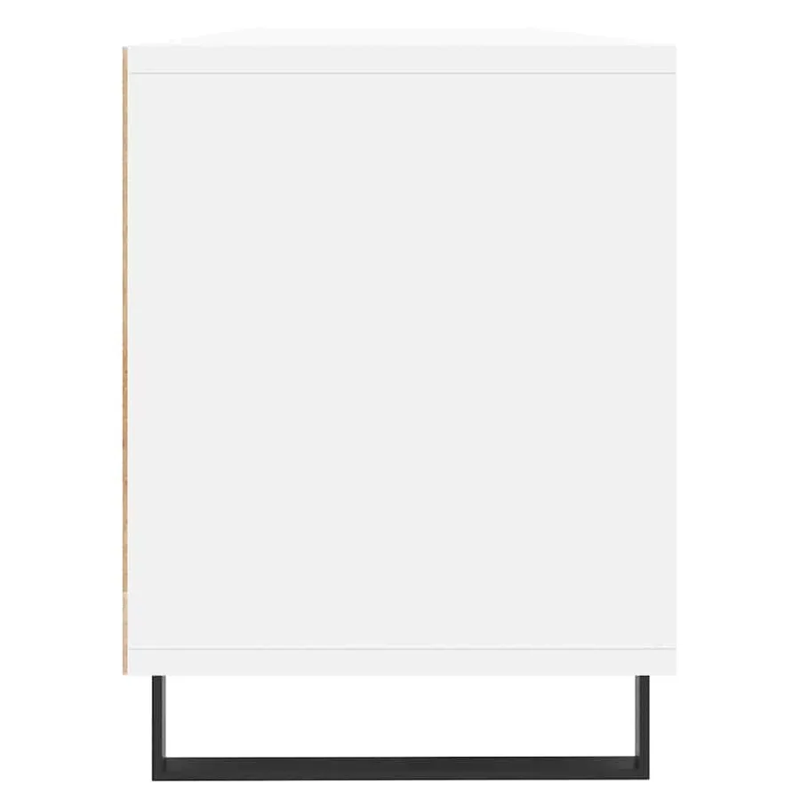 Meuble TV blanc 150x30x44,5 cm bois d'ingénierie - 7