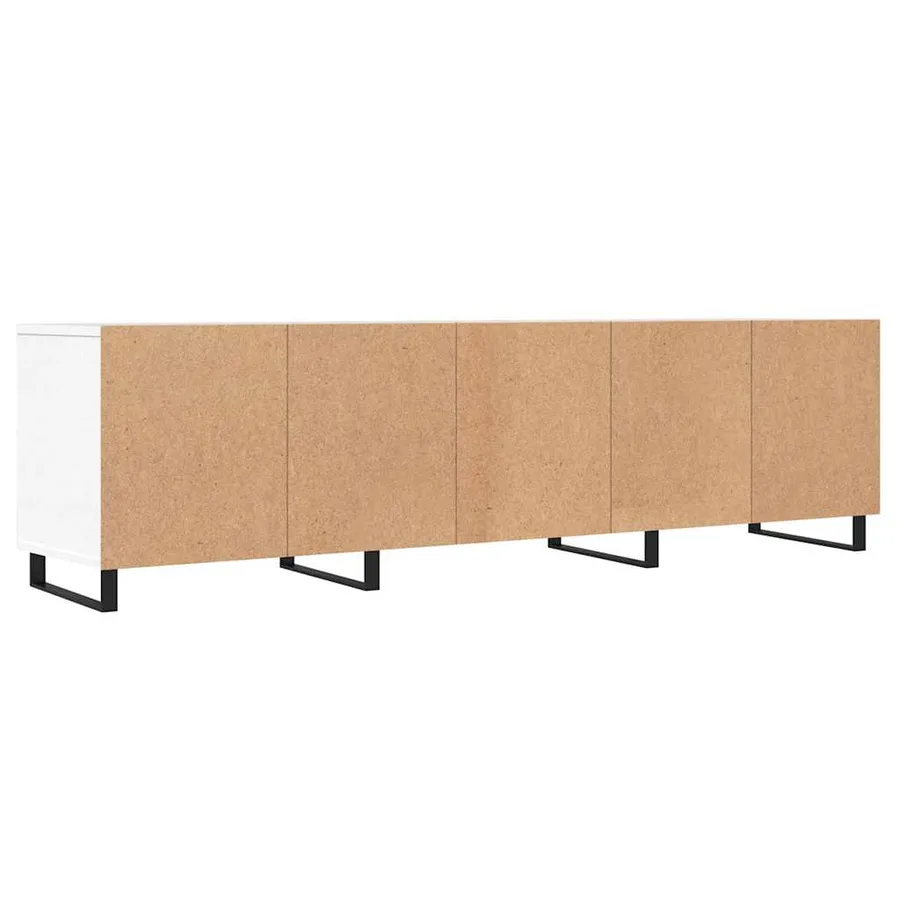 Meuble TV blanc 150x30x44,5 cm bois d'ingénierie - 8
