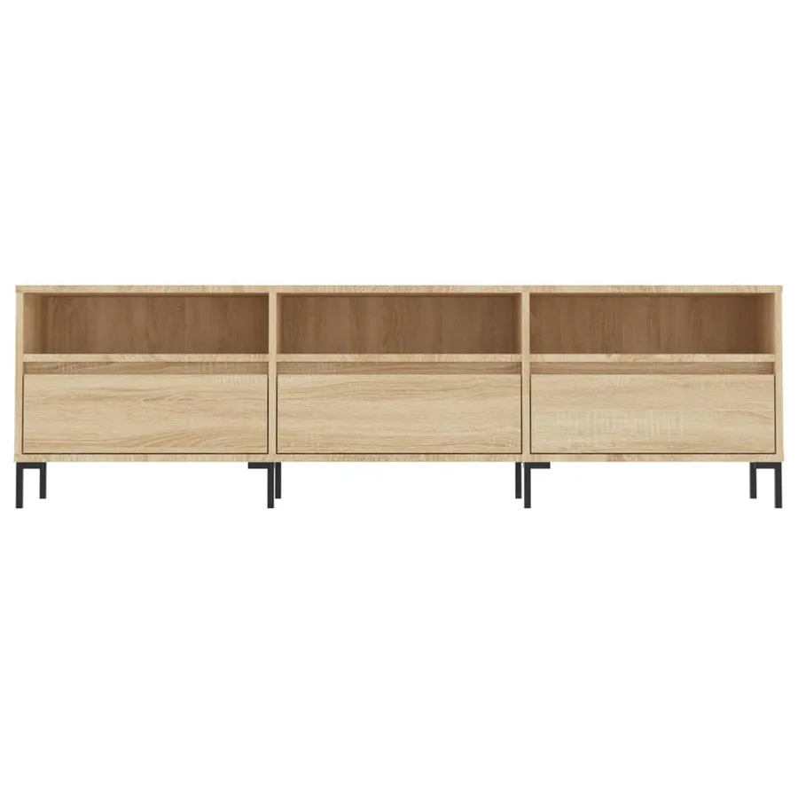 Meuble TV chêne sonoma 150x30x44,5 cm bois d'ingénierie - 5