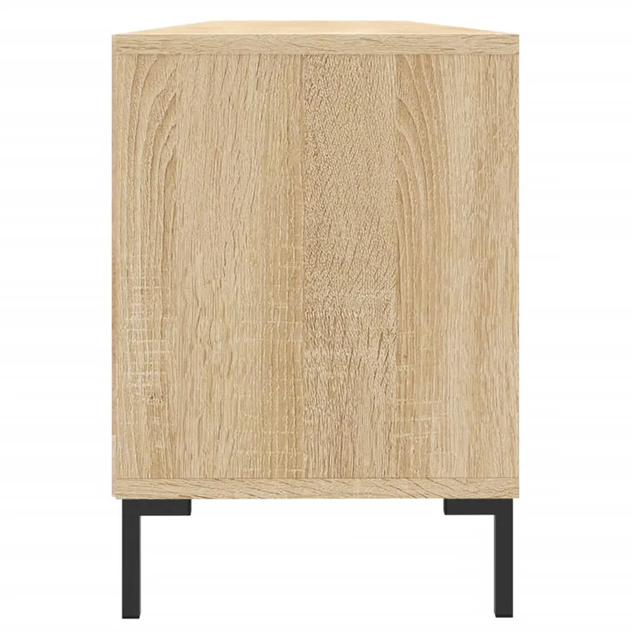 Meuble TV chêne sonoma 150x30x44,5 cm bois d'ingénierie - 7