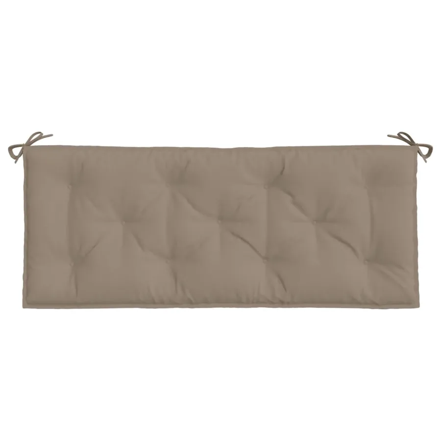 Coussin de banc de jardin taupe 120x50x7 cm tissu oxford - 4