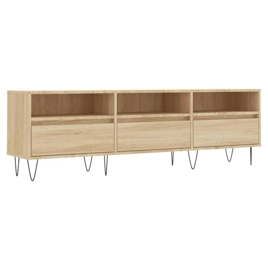 Meuble TV chêne sonoma 150x30x44,5 cm bois d'ingénierie - 2