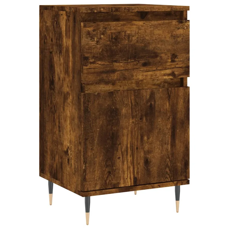 Buffets 2 pcs chêne fumé 40x35x70 cm bois d'ingénierie - 5