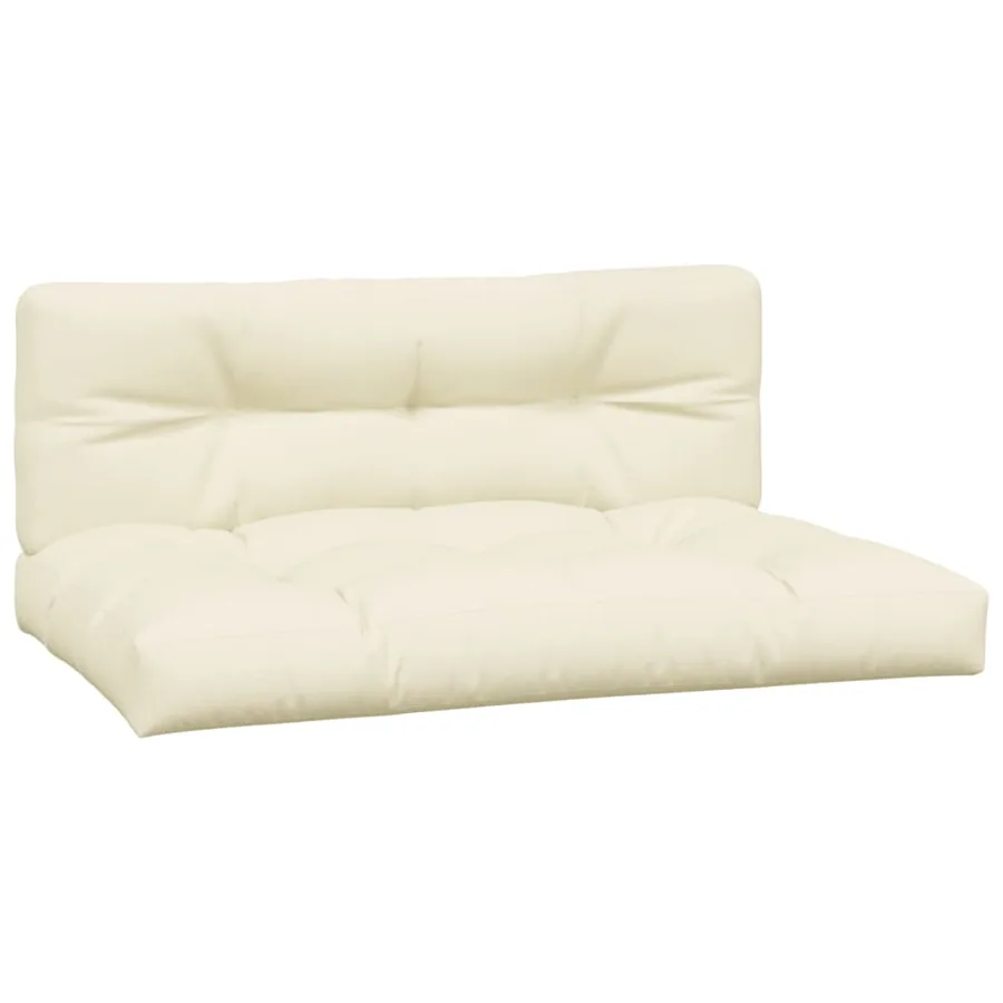 Coussins de palette lot de 2 crème tissu - 2