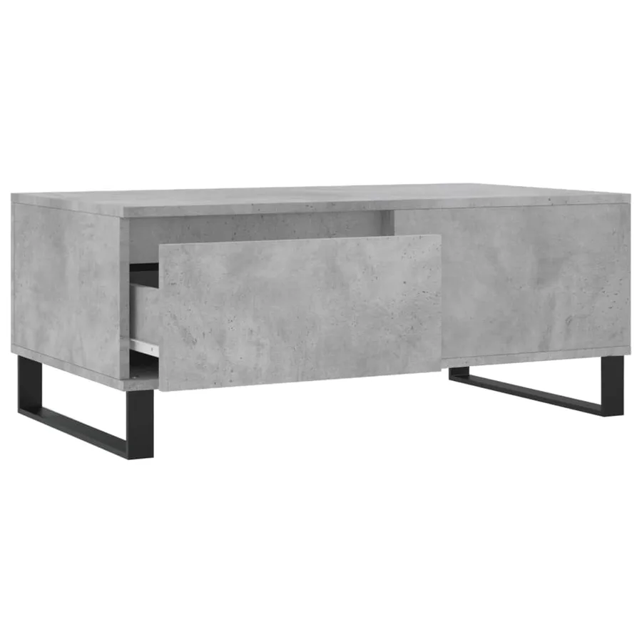 Table basse Gris béton 90x50x36,5 cm Bois d'ingénierie - 6