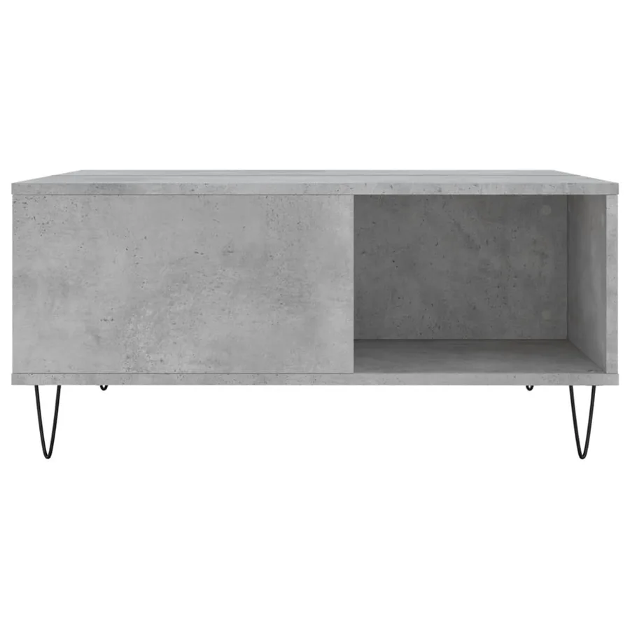 Table basse gris béton 80x80x36,5 cm bois d'ingénierie - 4