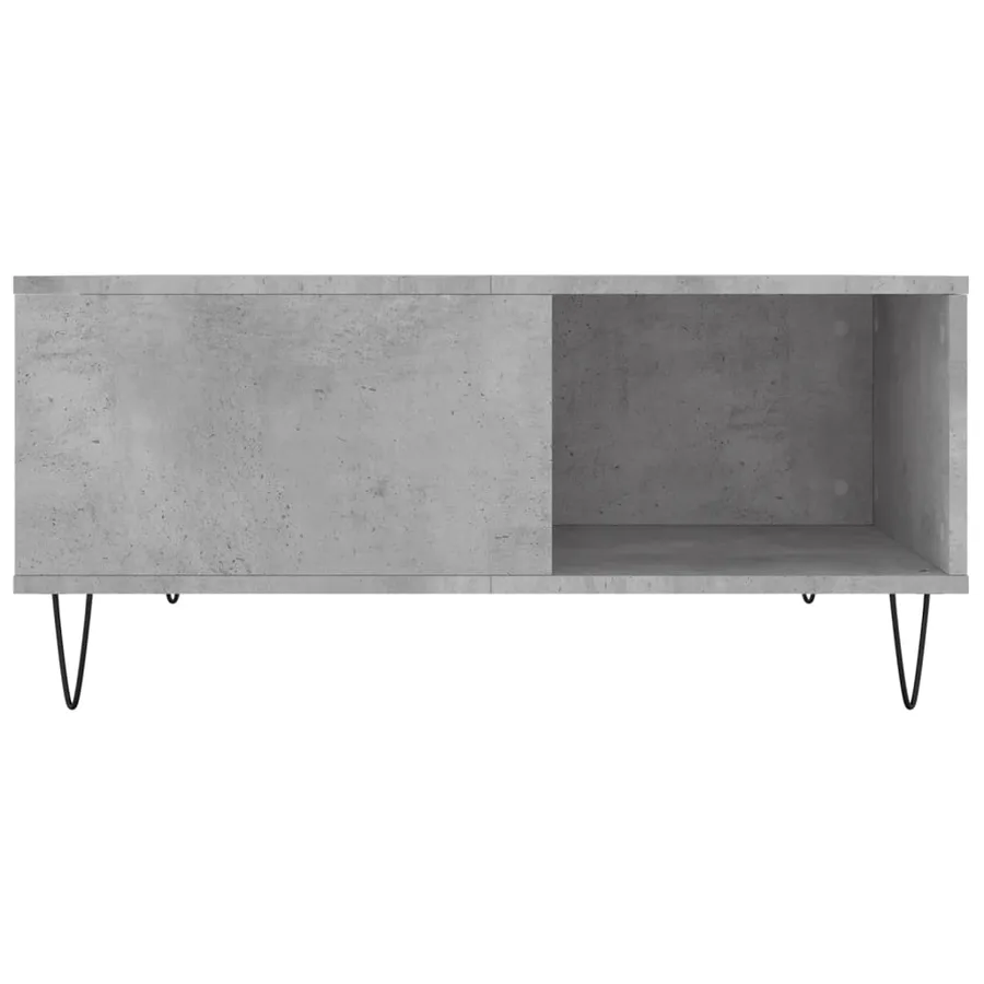 Table basse gris béton 80x80x36,5 cm bois d'ingénierie - 5