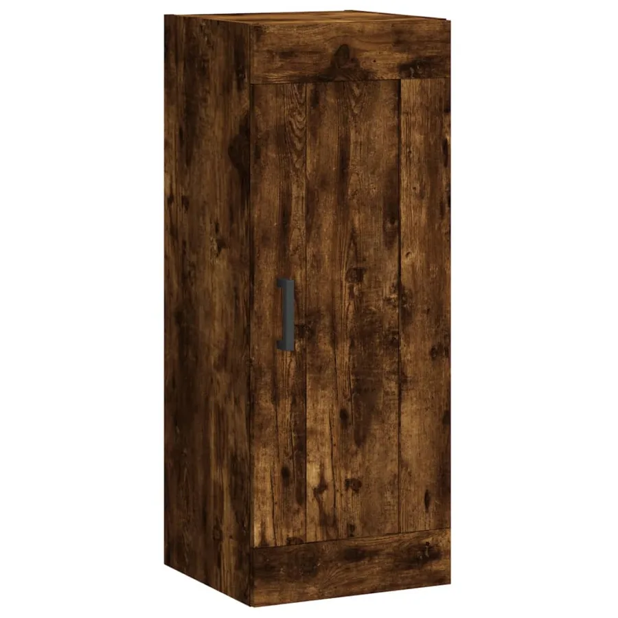 Armoire murale chêne fumé 34,5x34x90 cm bois d'ingénierie - 2