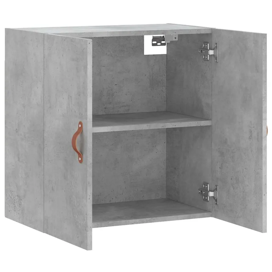 Armoire murale gris béton 60x31x60 cm bois d'ingénierie - 6