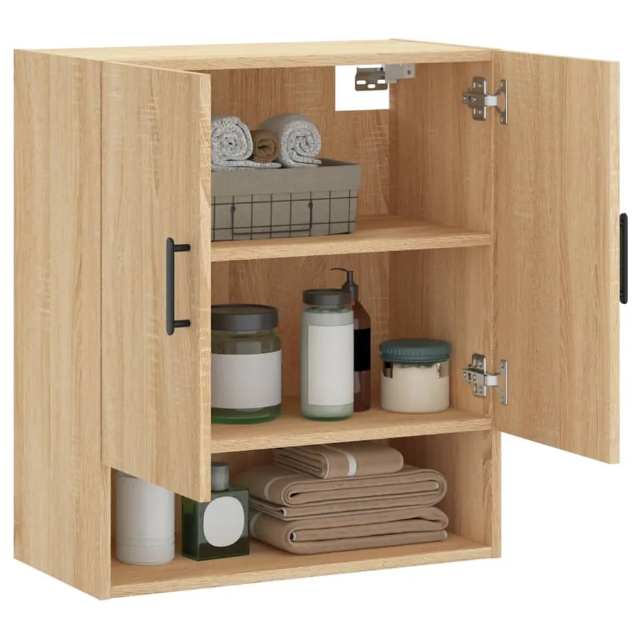 Armoire murale chêne sonoma 60x31x70 cm bois d'ingénierie - 4