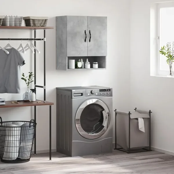Armoire murale gris béton 60x31x70 cm bois d'ingénierie