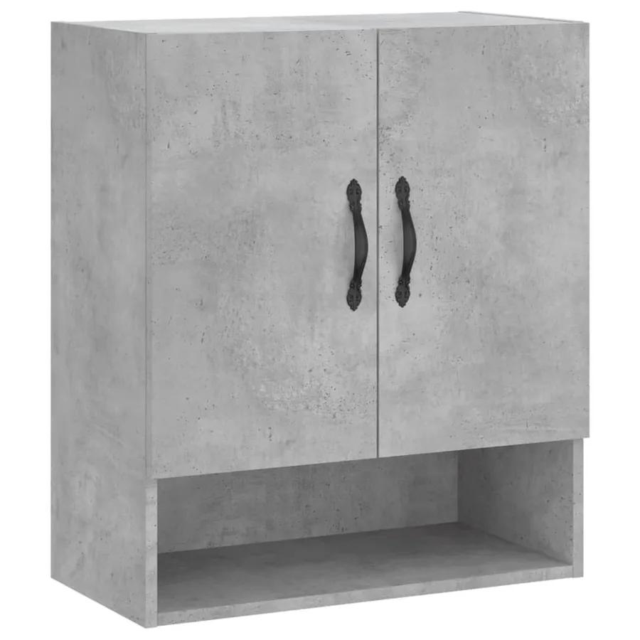 Armoire murale gris béton 60x31x70 cm bois d'ingénierie - 2