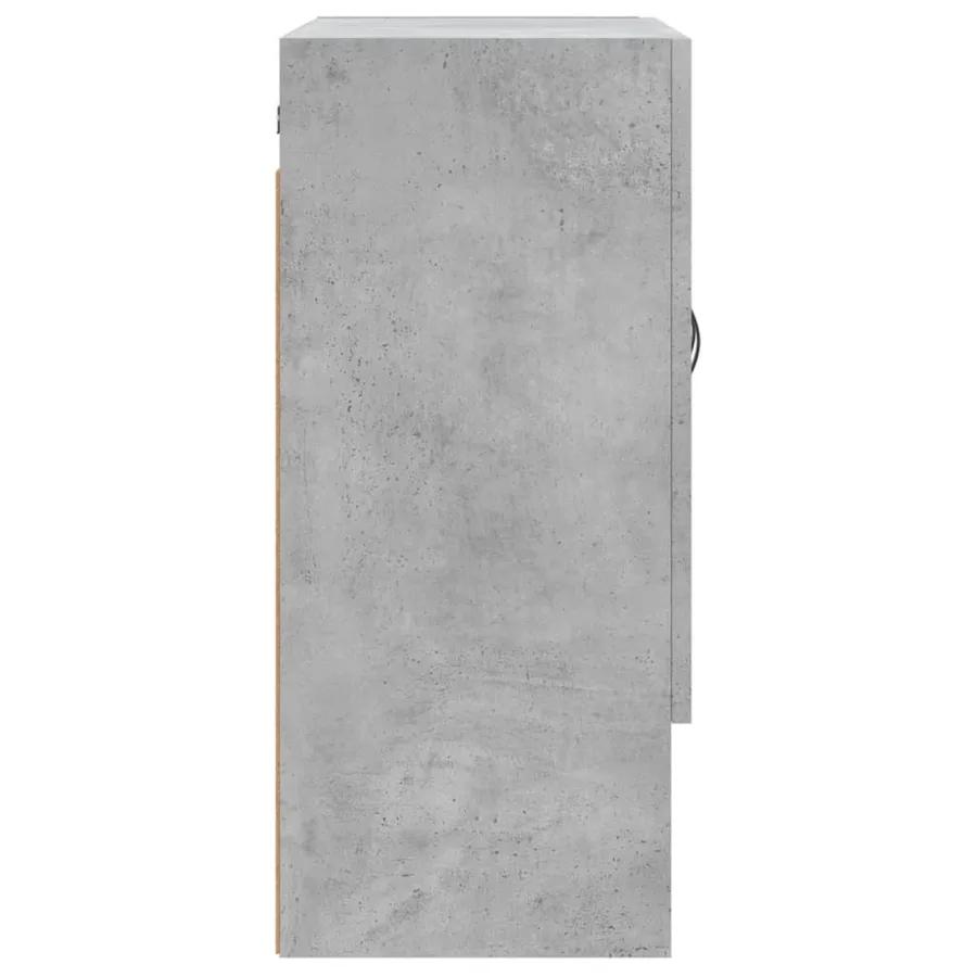 Armoire murale gris béton 60x31x70 cm bois d'ingénierie - 7