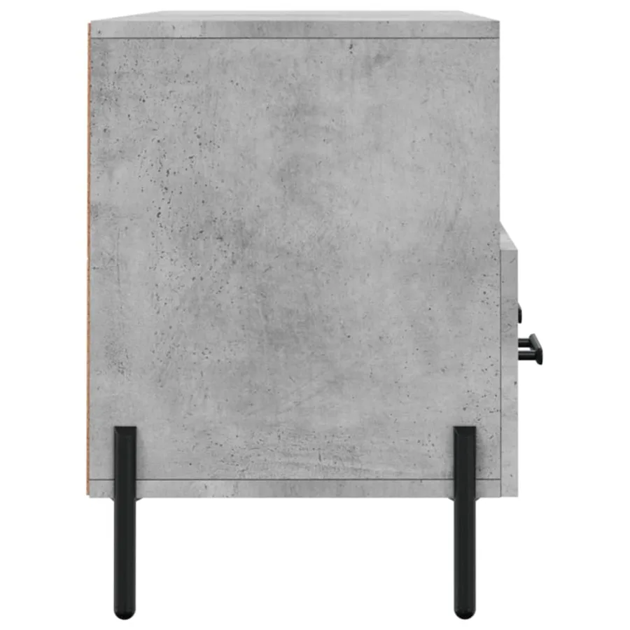 Meuble TV gris béton 102x36x50 cm bois d'ingénierie - 7