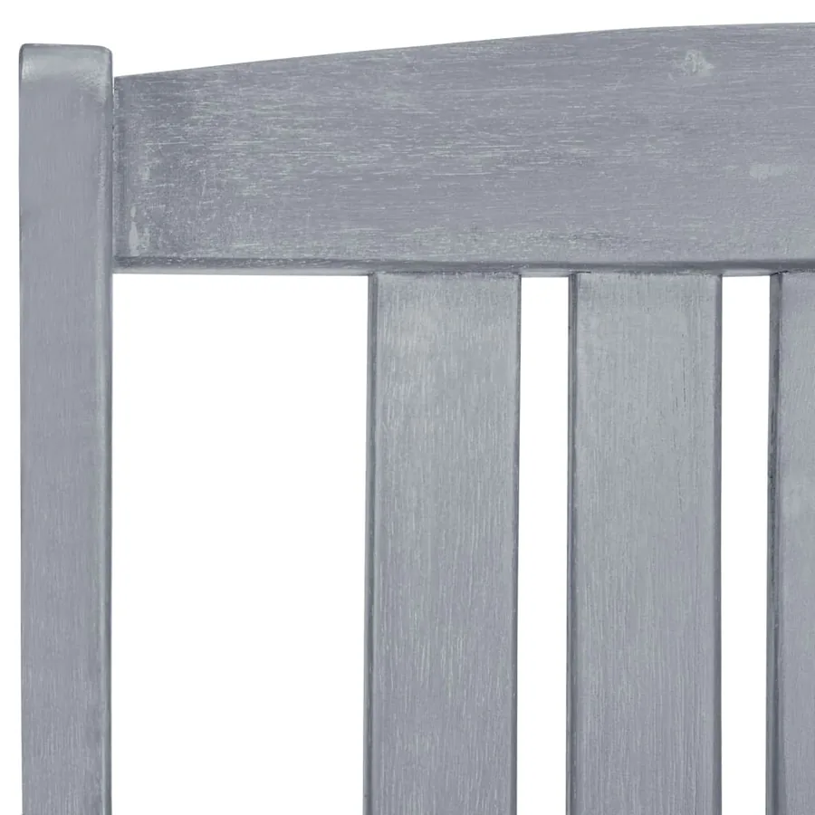 Chaises de jardin lot de 2 Gris Bois solide d'acacia - 7
