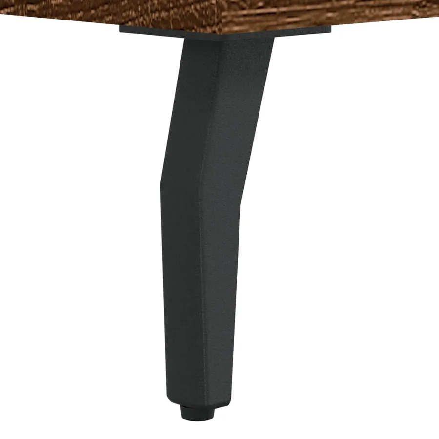 Buffet chêne marron 34,5x32,5x90 cm bois d'ingénierie - 7