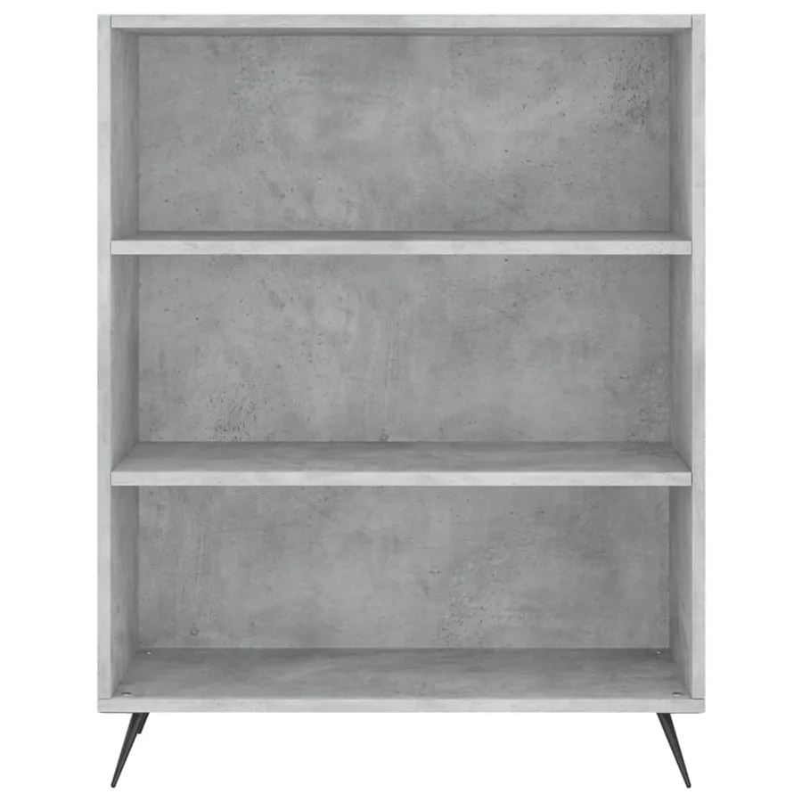 Bibliothèque gris béton 69,5x32,5x90 cm bois d'ingénierie - 4