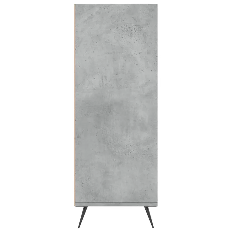 Bibliothèque gris béton 69,5x32,5x90 cm bois d'ingénierie - 5