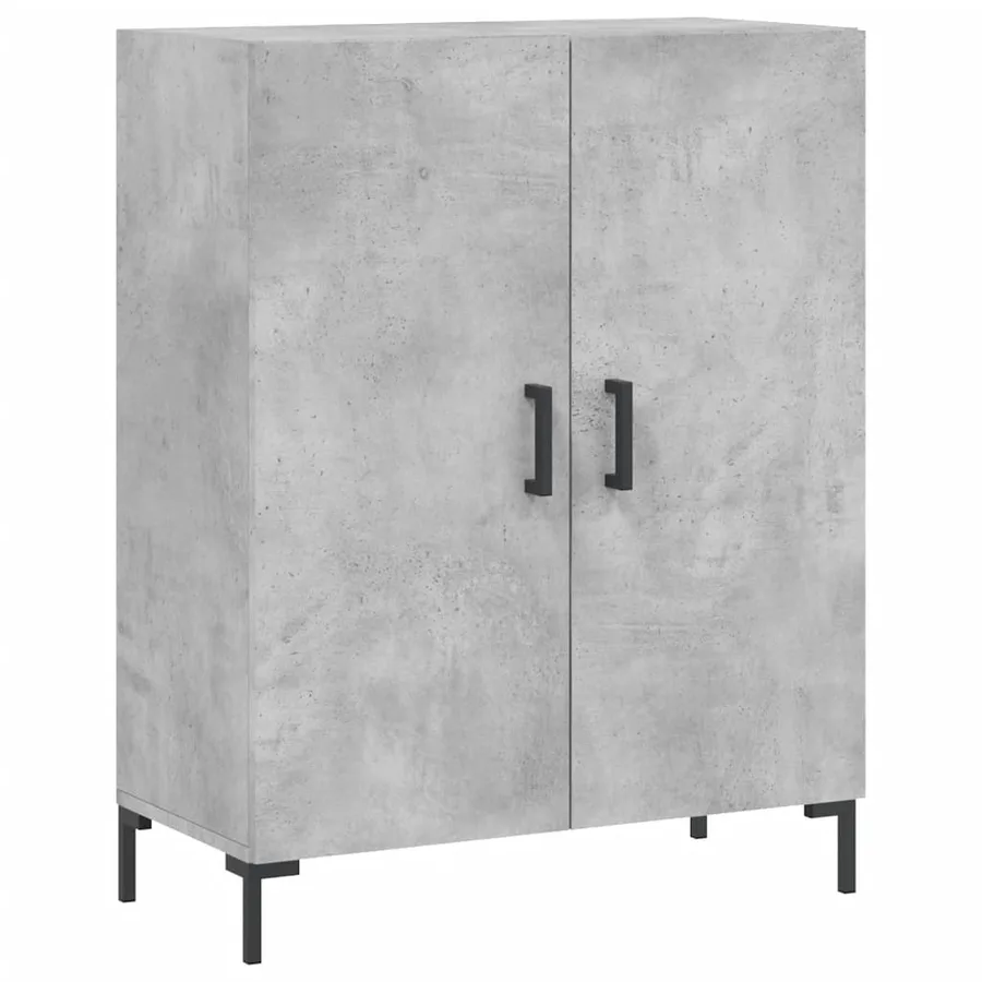 Buffet gris béton 69,5x34x90 cm bois d'ingénierie - 2
