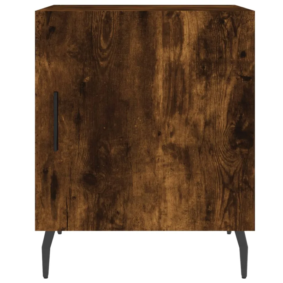 Tables de chevet 2 pcs chêne fumé 40x40x50 cm bois d'ingénierie - 7