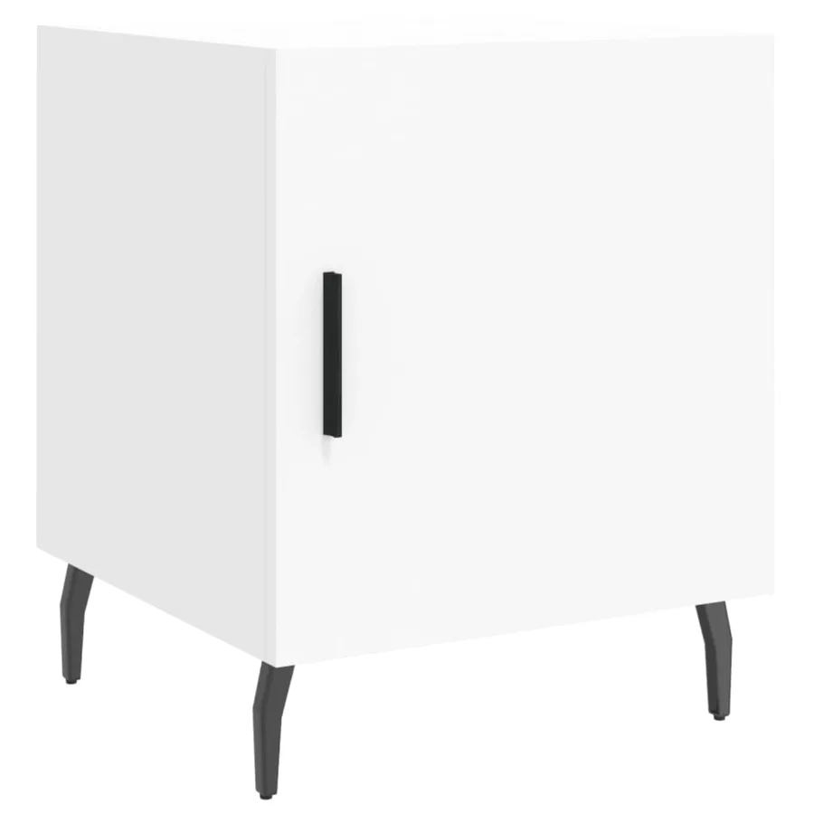 Tables de chevet 2 pcs blanc 40x40x50 cm bois d’ingénierie - 5