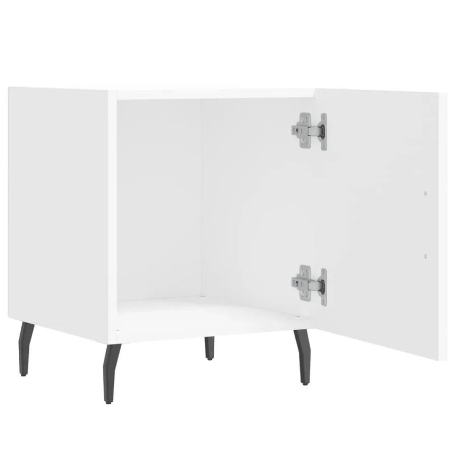 Tables de chevet 2 pcs blanc 40x40x50 cm bois d’ingénierie - 6