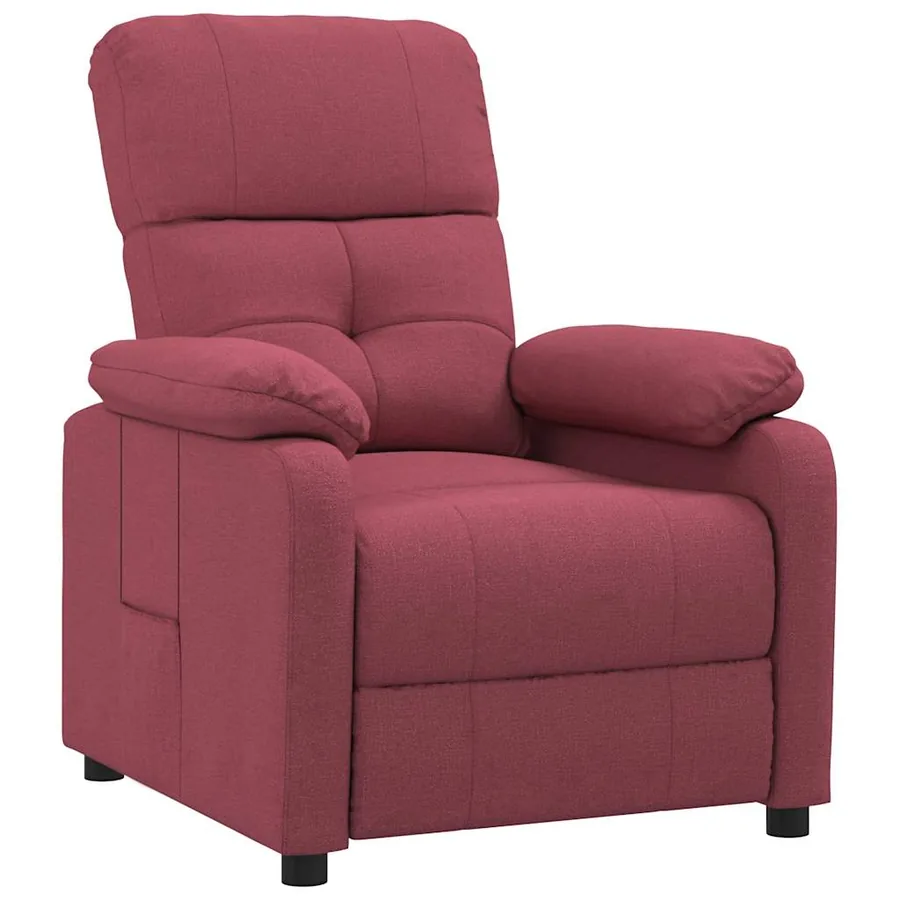 Fauteuil inclinable Rouge bordeaux Tissu - 2