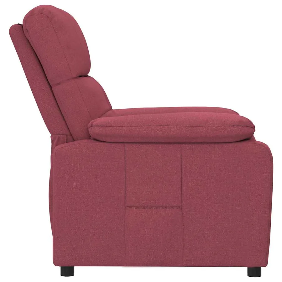 Fauteuil inclinable Rouge bordeaux Tissu - 4