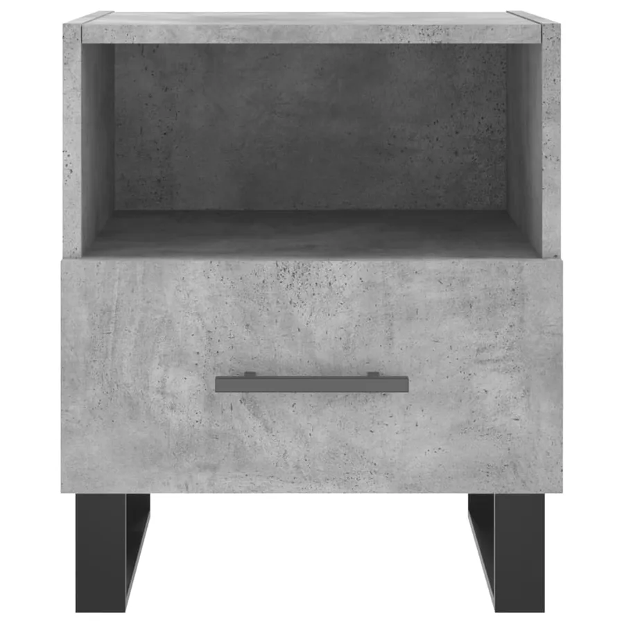 Table de chevet gris béton 40x35x47,5 cm bois d’ingénierie - 4