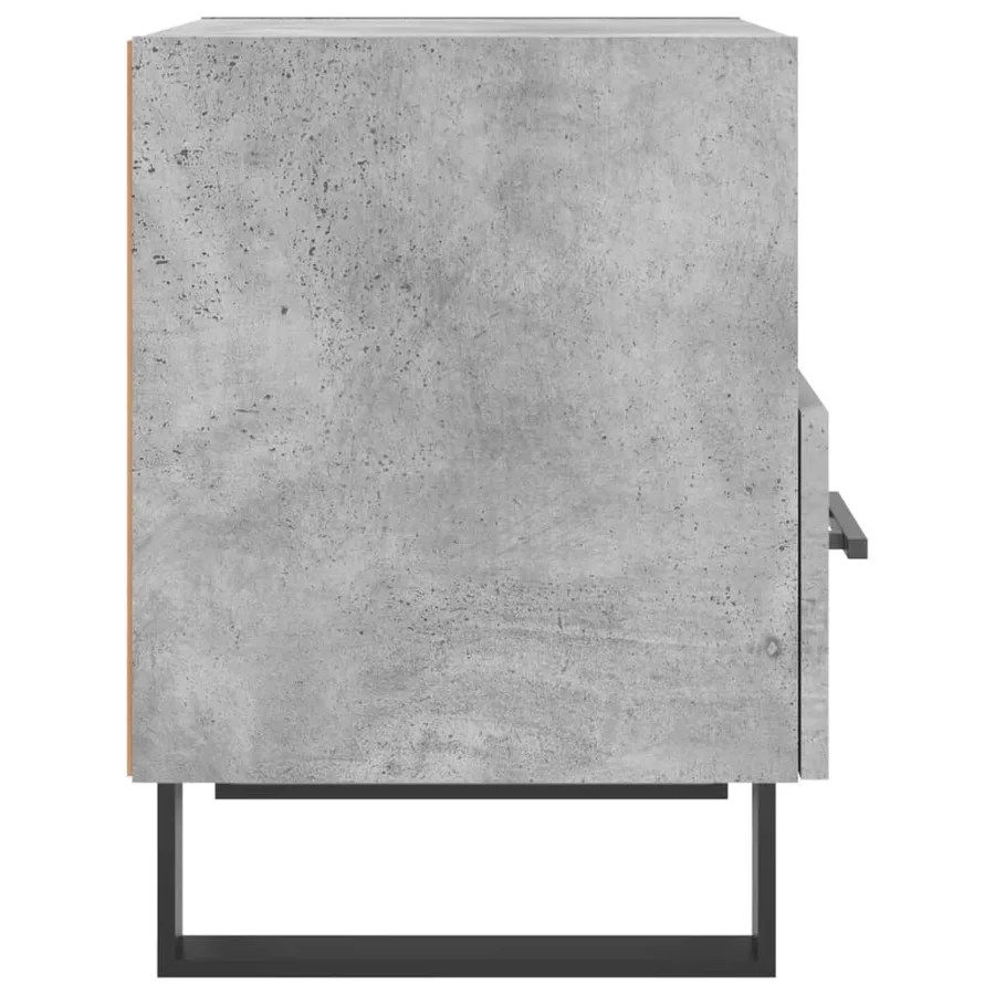 Table de chevet gris béton 40x35x47,5 cm bois d’ingénierie - 5