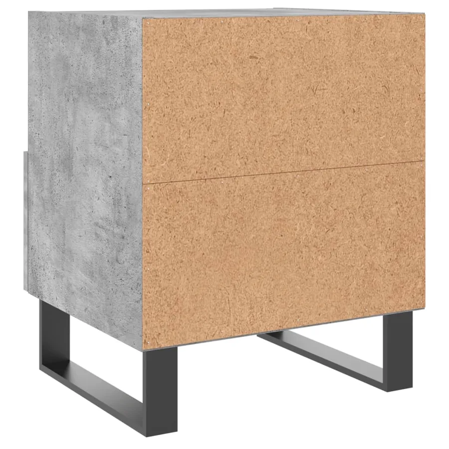 Table de chevet gris béton 40x35x47,5 cm bois d’ingénierie - 6